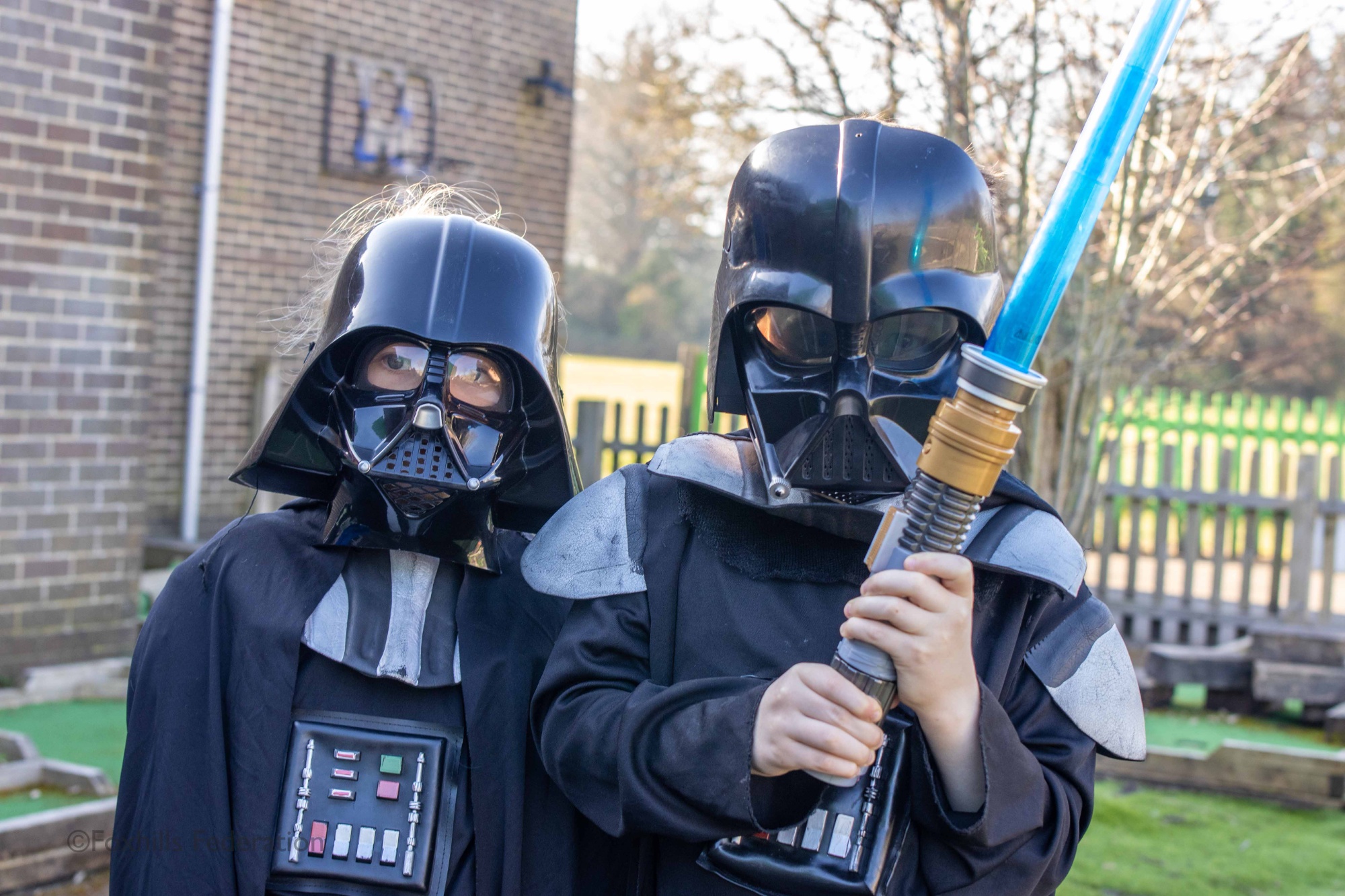 Two children dress as Star Wars charaters